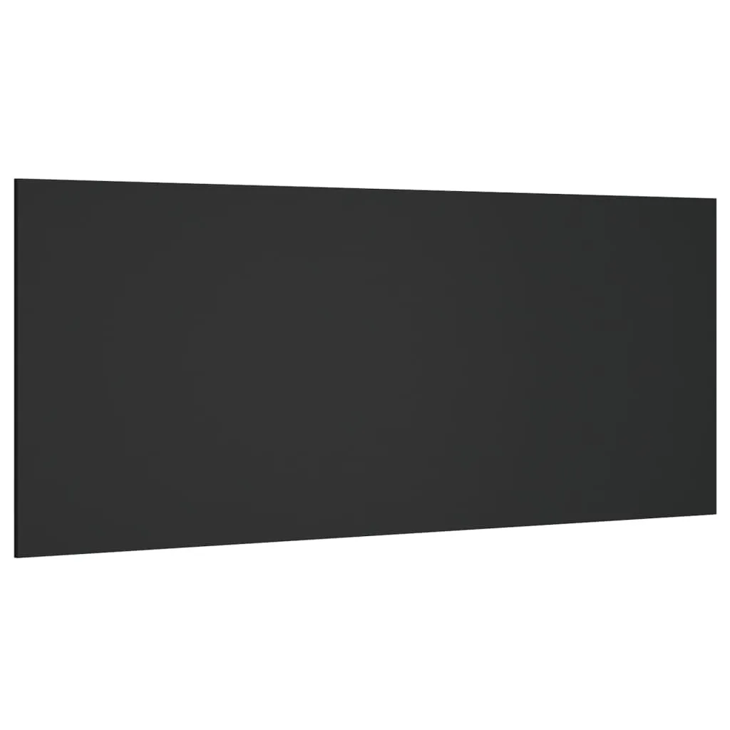 Tête de lit double 200x80cm Bois Composite Noir Moderne et Durable