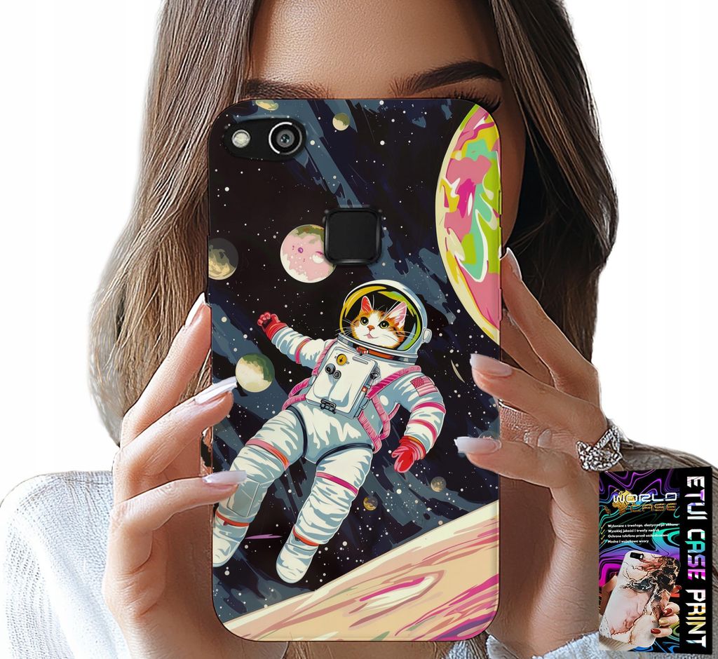 Fall Für Huawei P9 Lite 2016 - Katze Astronaut Katze Raum Fall Fall