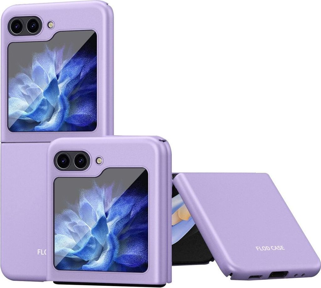 König Design Hülle kompatibel mit Samsung Galaxy Z Flip5 5G Kunststoff Soft Handyhülle - Handy Case Lila