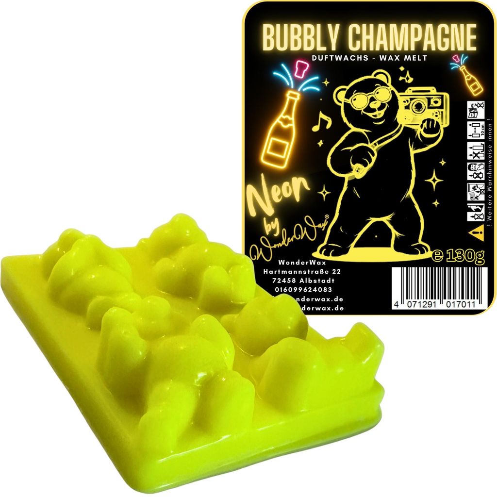 WonderWax Neon Duftriegel 6 x Duftwachs Bären Wachsmelt Duftwachs Raumduft für Duftlampen Soja Wachs Melts Duftmelt Aroma Wellnes Kerzen Wärmer ...