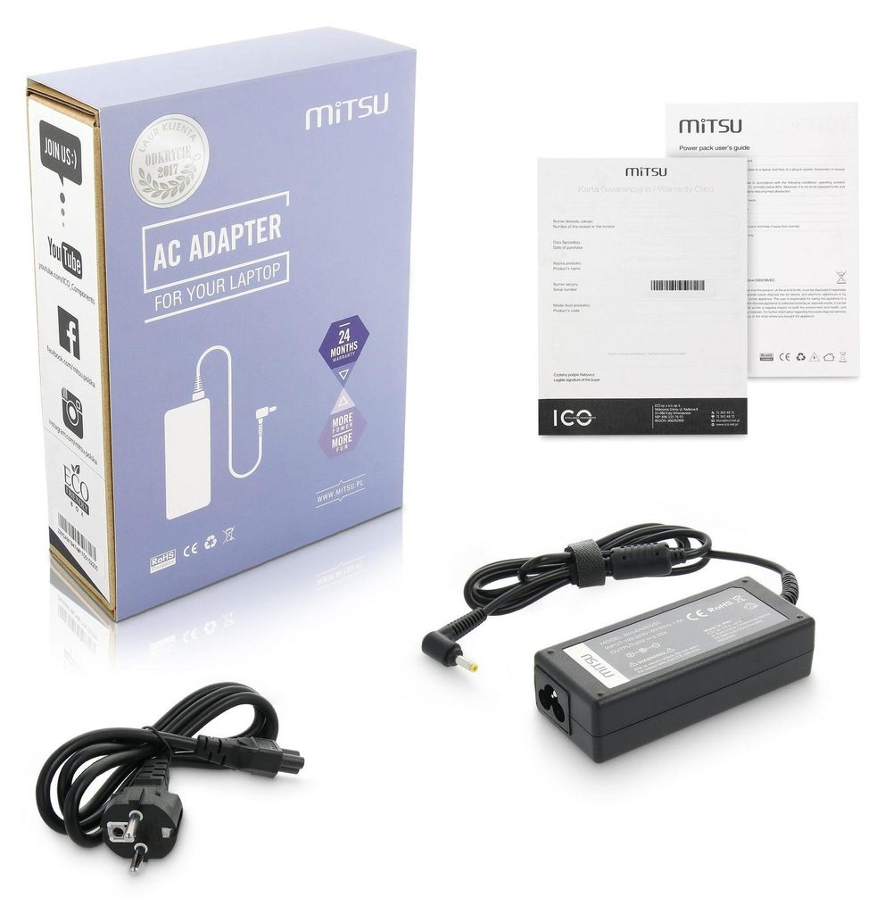 Cargador para Lenovo, 20 V, 3,25 A, 65 W, con conector de Imagen del producto 