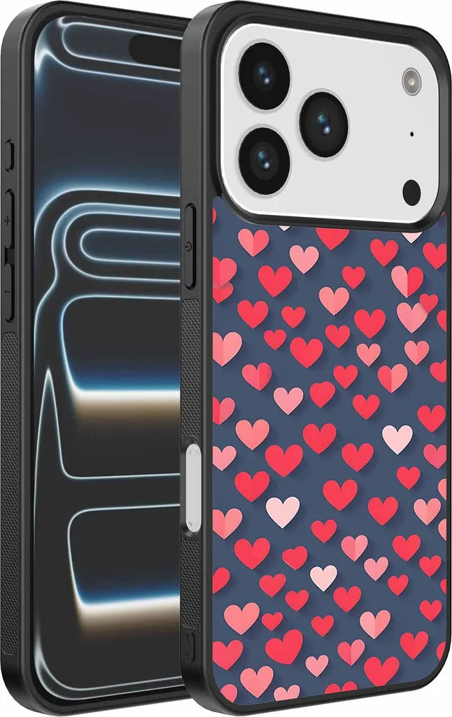 iPhone 17 Pro Cover Smartphonics Cuori Rosa - Protezione TPU Chic