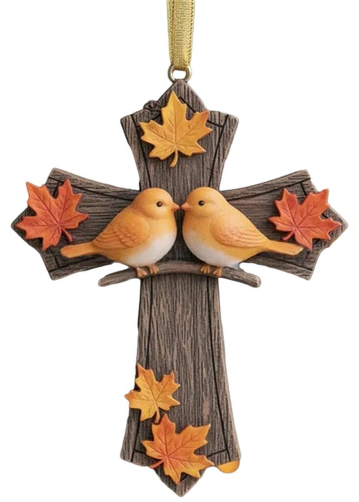 Weihnachtsbaumschmuck mit Vogelmotiv, christliches Symbol, hängende Dekoration, Vogel- und Glaubenssymbol, Ornament für Weihnachtsbaum, Eingangsb...