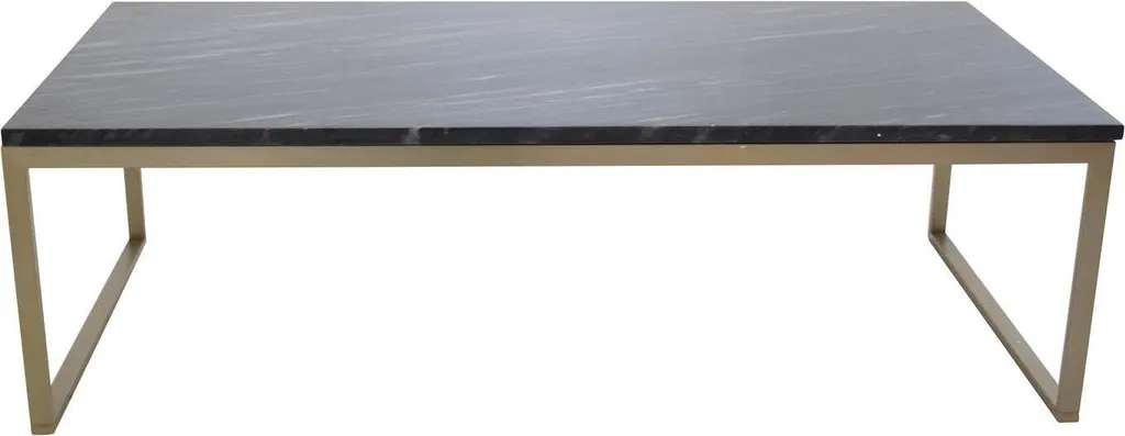 Table basse marbre gris 120cm avec structure or brillant luxe Estelle
