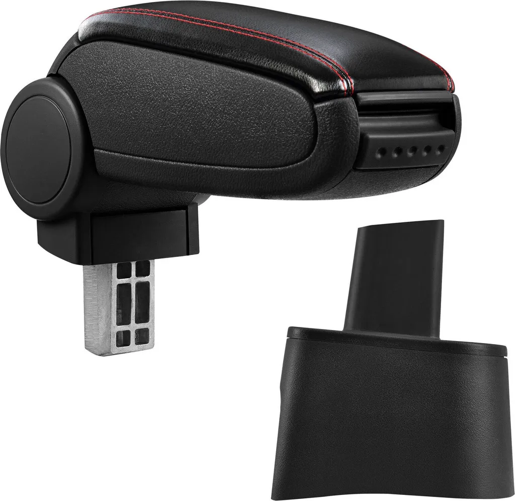 Bracciolo Seat Ibiza 6L (2002-2008) Pelle Nero Cuciture Rosse - Vendita