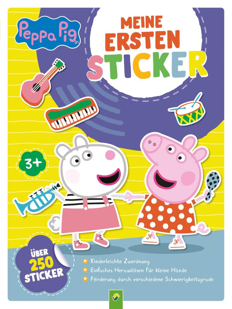 Peppa Pig Stickerbuch, über 250 bunte Sticker, Geschenk für Kinder ab 3 Jahren