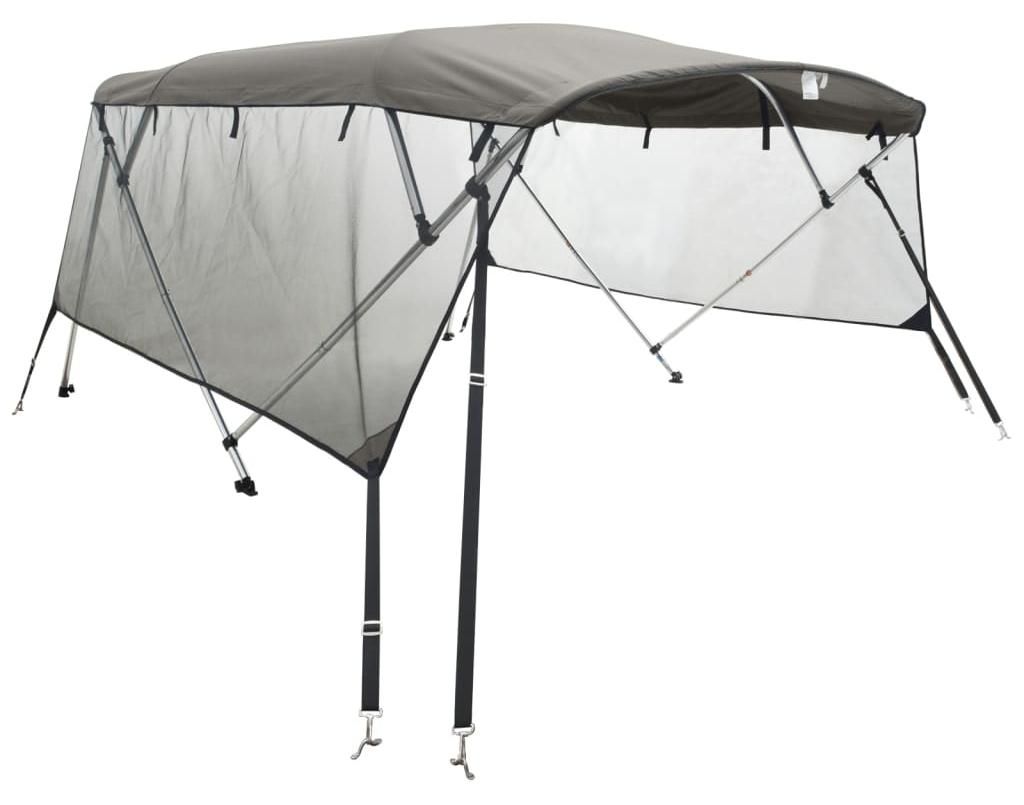 vidaXL 4-Bow Bimini-Top mit Mesh-Seitenteilen 243x(185-198)x137 cm