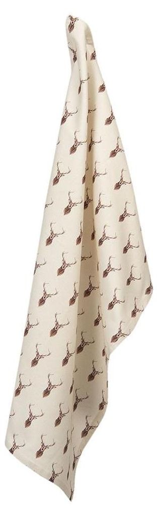Clayre & Eef Geschirrtuch 50x70 cm Beige Rot Baumwolle Produktbild 