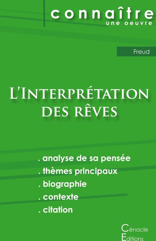 Fiche de lecture L'Interprétation des rêves de Freud (analyse littéraire de référence et résumé complet)