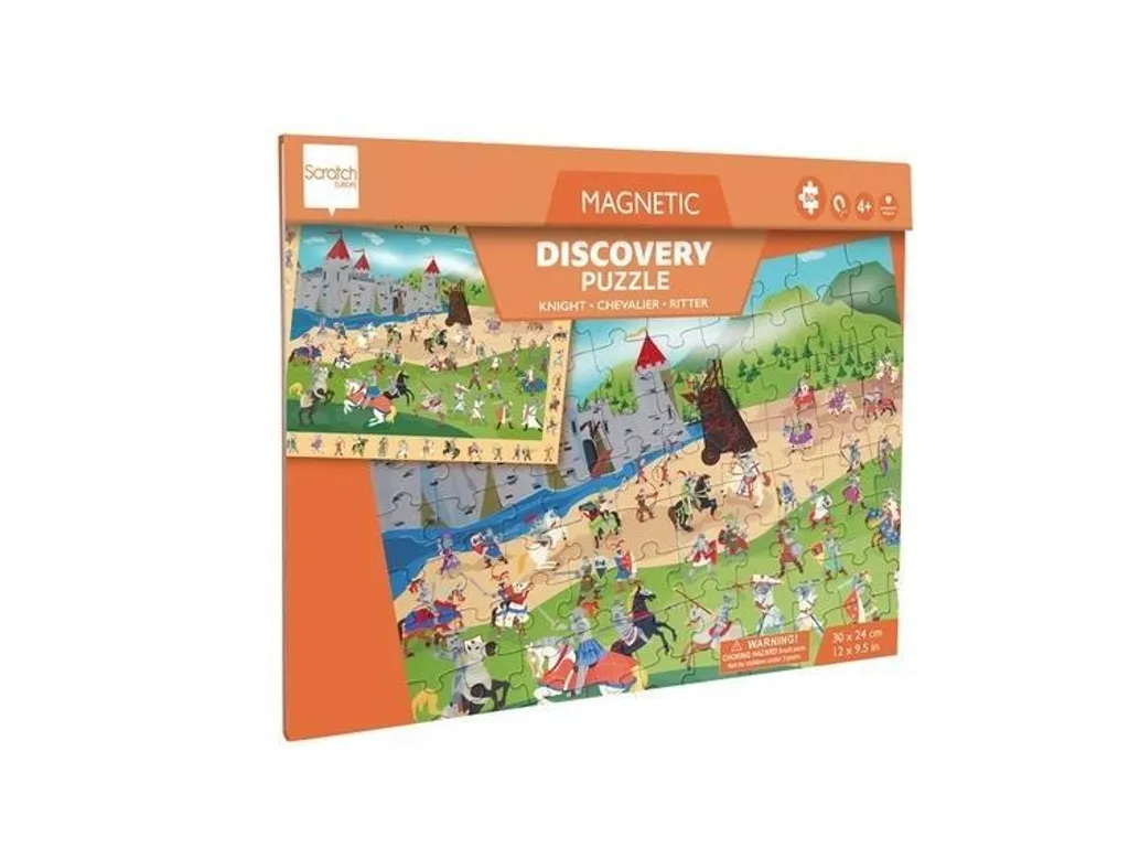 Puzzle magnétique enfant Knights - Jouet éducatif 2en1 thème médiéval