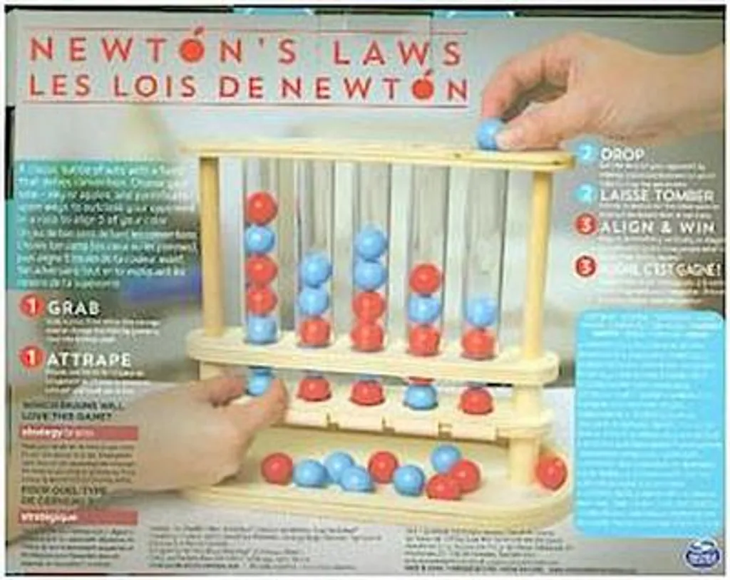 La loi de Newton Spiel - Jeu de physique avec billes et mécanismes bois