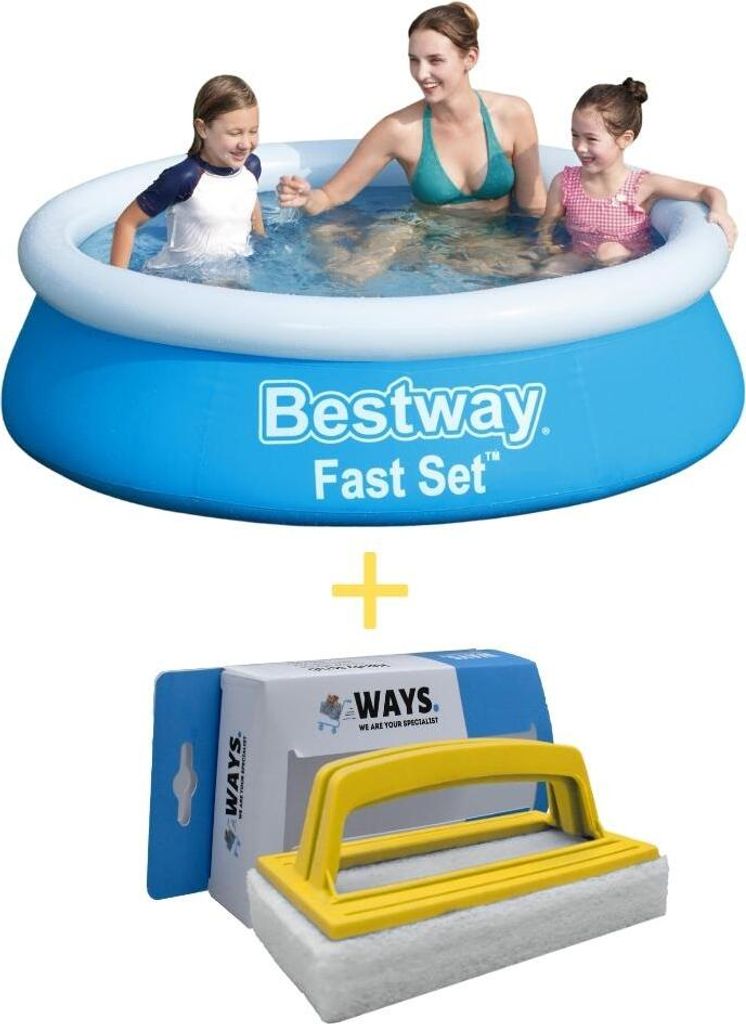 Bestway Pool - Fast Set - 183 x 51 cm - Inklusive Scheuerbürste