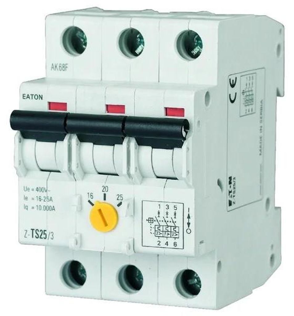 Eaton Tarifschalter, 3-polig, 25–40A, 400V AC, Hutschiene, Produktbild 