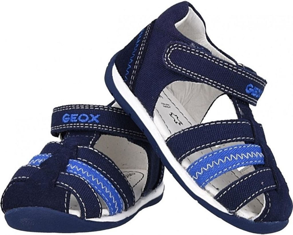 Geox Kinder Sommerschuhe Geox JR Sandale Strada Navy/Rot - 30