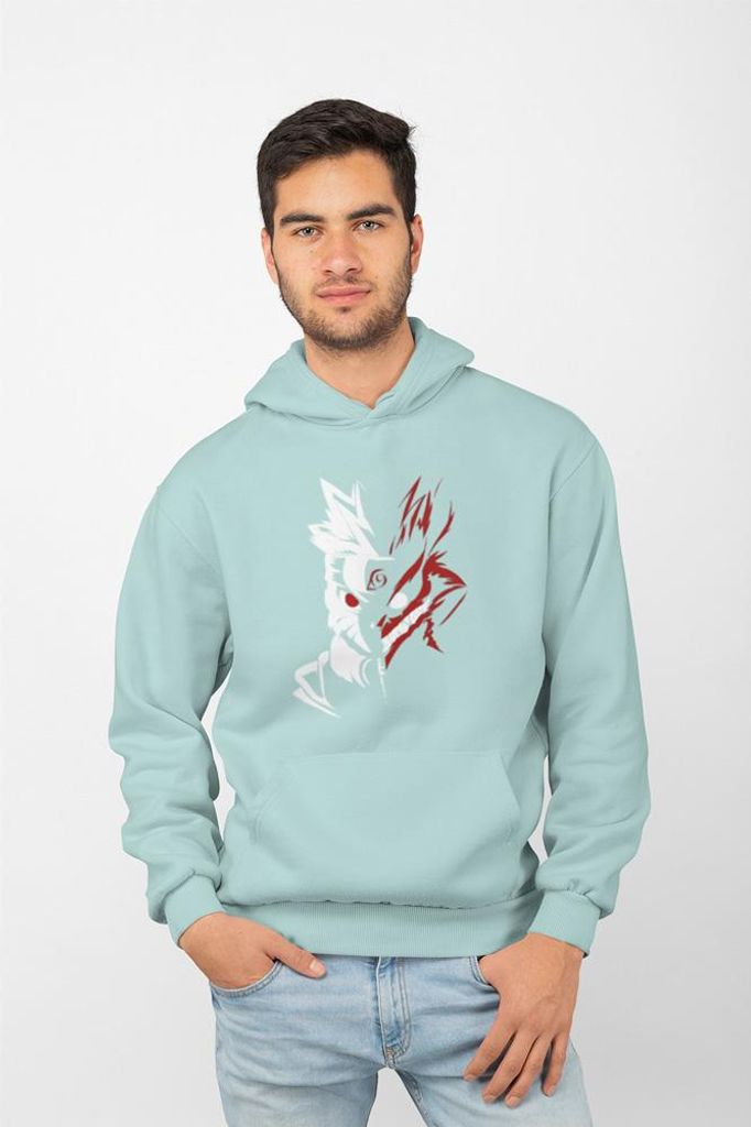 D&B Uni Hoodie AN00007 Naruto MintGrün-Größe L