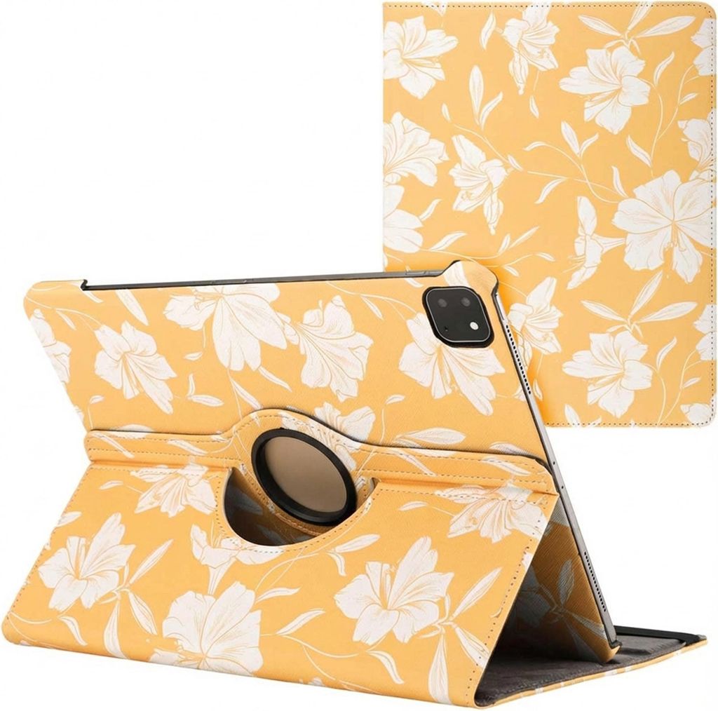 imoshion 360° drehbare Design Klapphülle iPad Air 13 Zoll (2025) M3 / (2024) M2 - Yellow Flowers