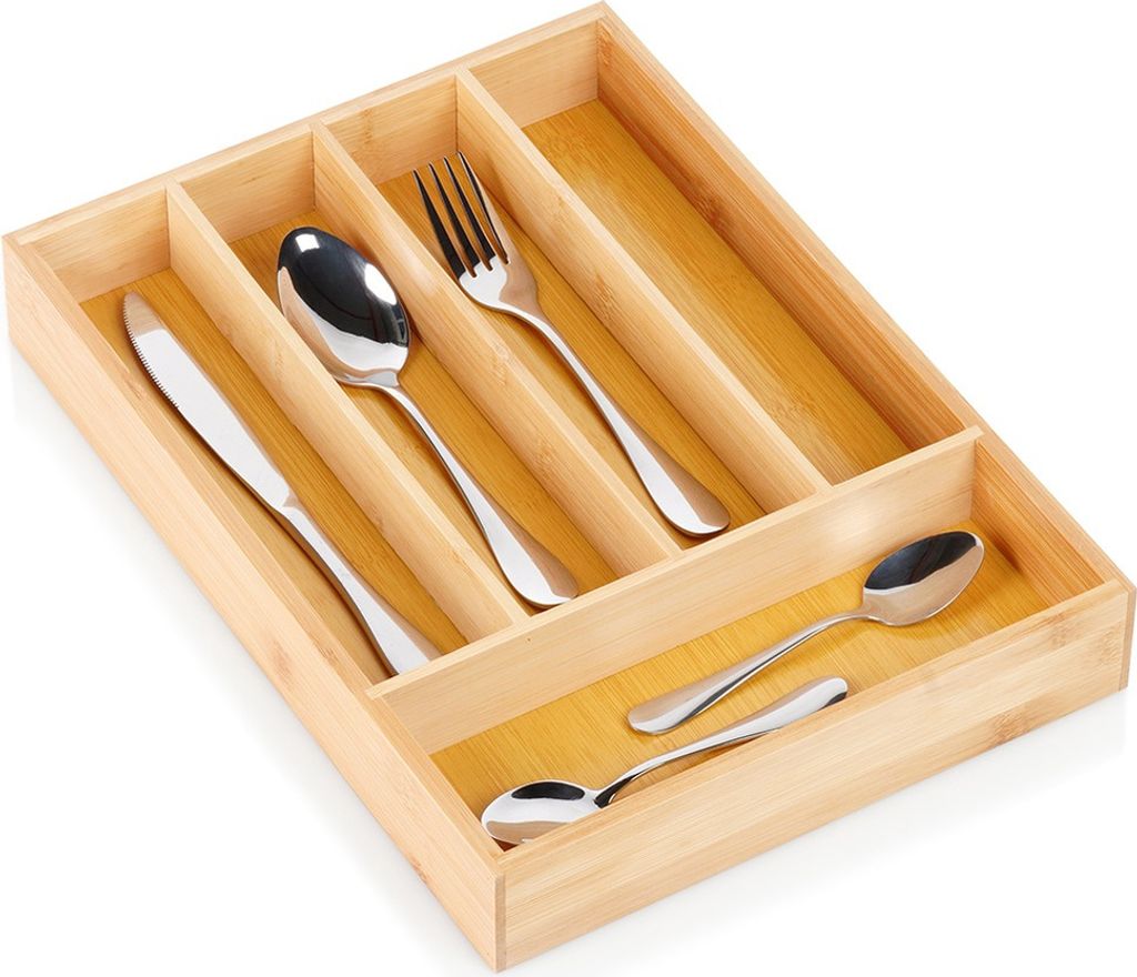 Vilde | Besteckkäste - aus Bambus - 25x35 cm - für Schublade - Platzsparend - Hochwertig