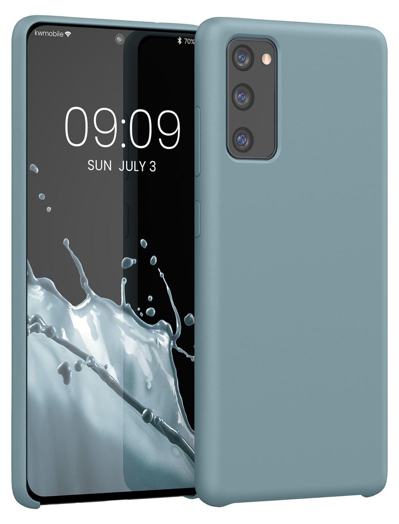 kwmobile Handyhülle für Samsung Galaxy S20 FE Hülle - Case Silikon - Kabelloses Laden - Schutzhülle Cover in Arctic Night