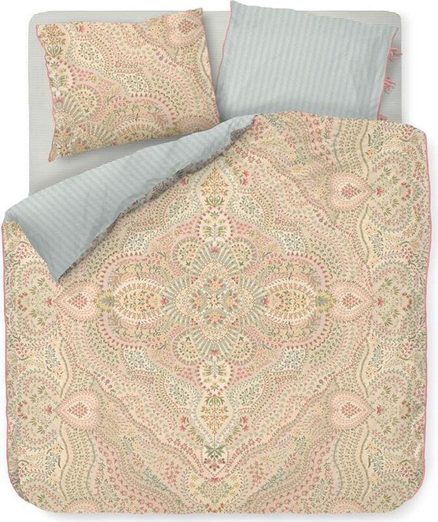 Pip Studio Bettwäsche-Garnitur Alfombra Farbe Sand Größe 200x200+2x80x80