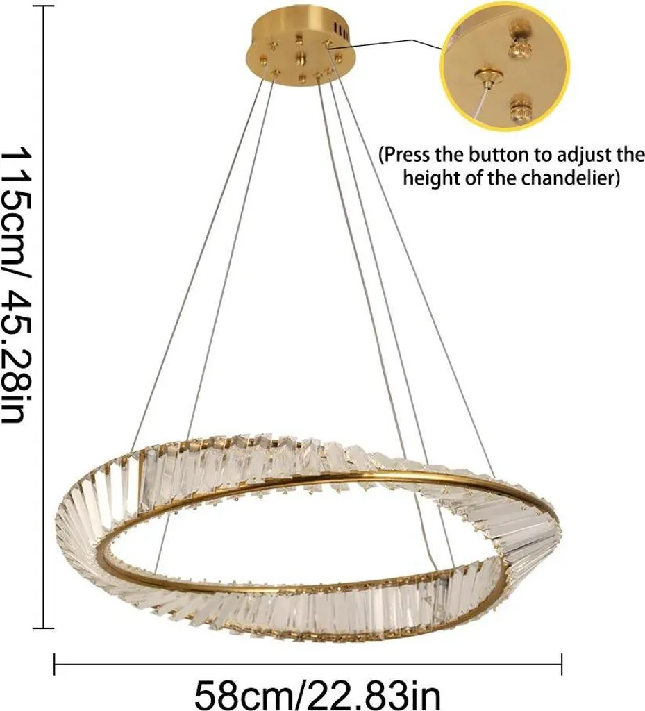 Plafonnier design moderne MS142-D60 éclairage modifiable LED