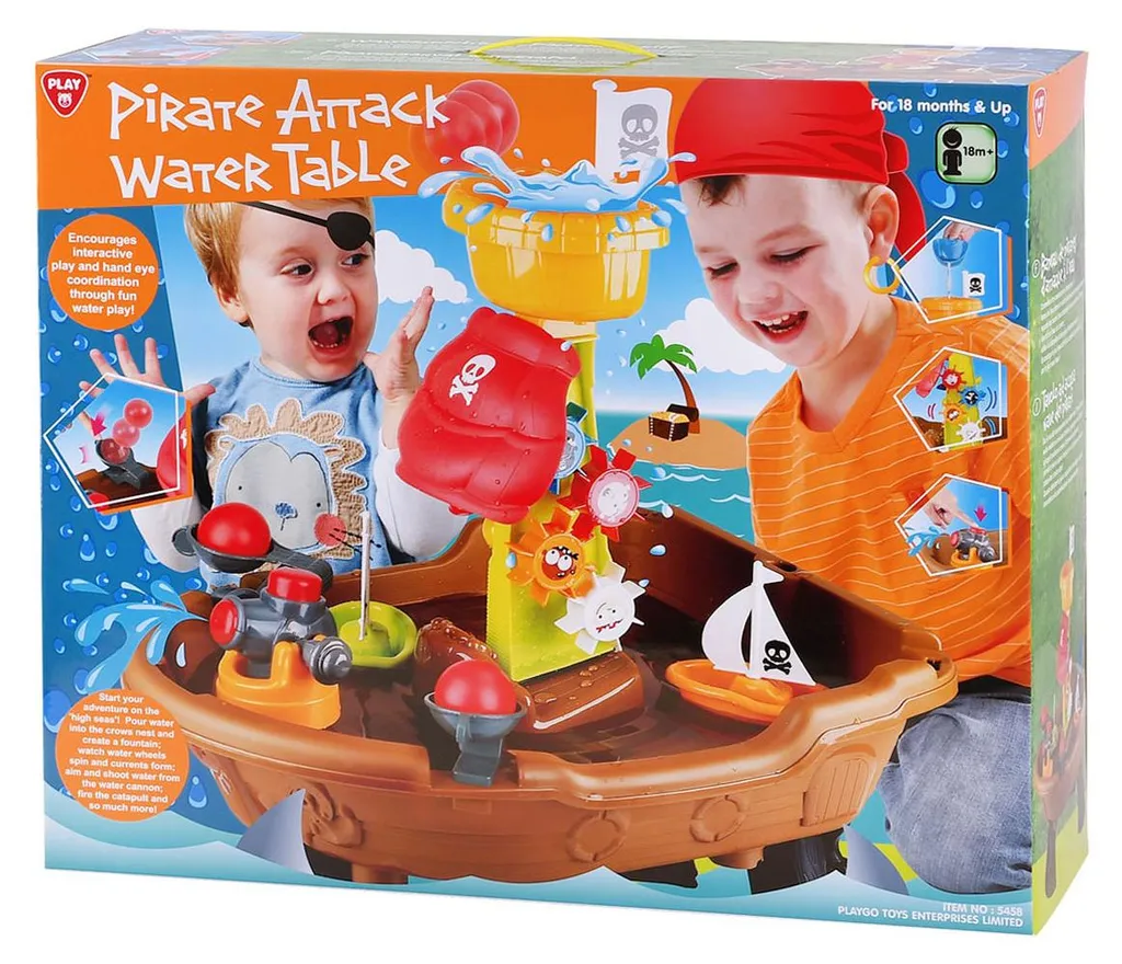 Table à eau pour enfant thème Pirate - Bac à sable et eau multi-activités