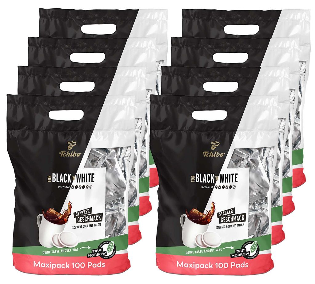 Tchibo Kaffeepads Vorratspack Maxipack, BLACK&WHITE, 800 Produktbild 