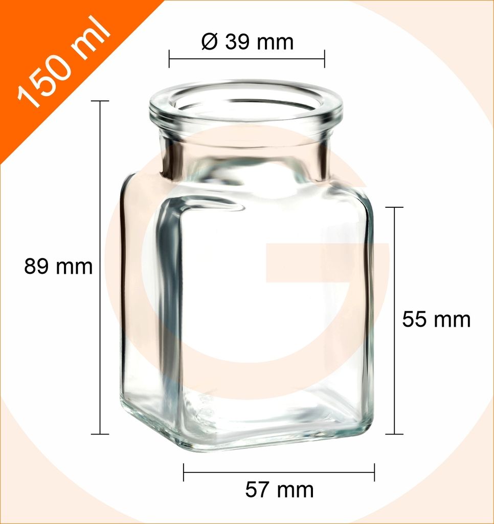 gouveo 12er Set Gewürzgläser 150 ml eckig mit Produktbild 6