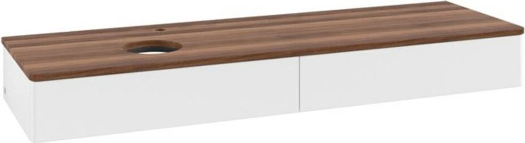 V&B Waschtischunterschrank ohne Frontstruktur -Beleuchtung Antao 160x50cm, HL, WBP w. wal, wh. m Lac