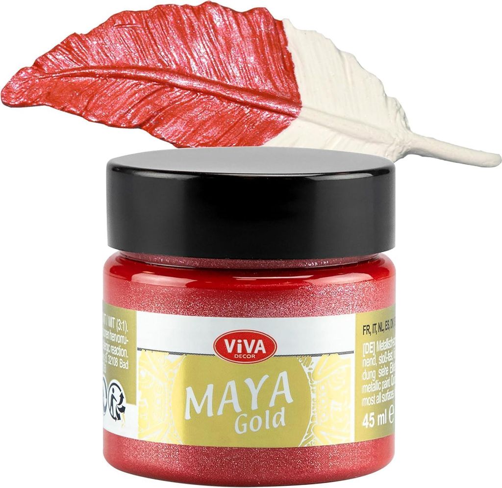 ViVA DECOR Maya Gold 45 ml feuerrot Produktbild 