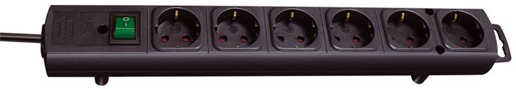 Brennenstuhl Comfort-Line Steckdosenleiste 6-fach schwarz 2m H05VV-F 3G1,5, 1153300