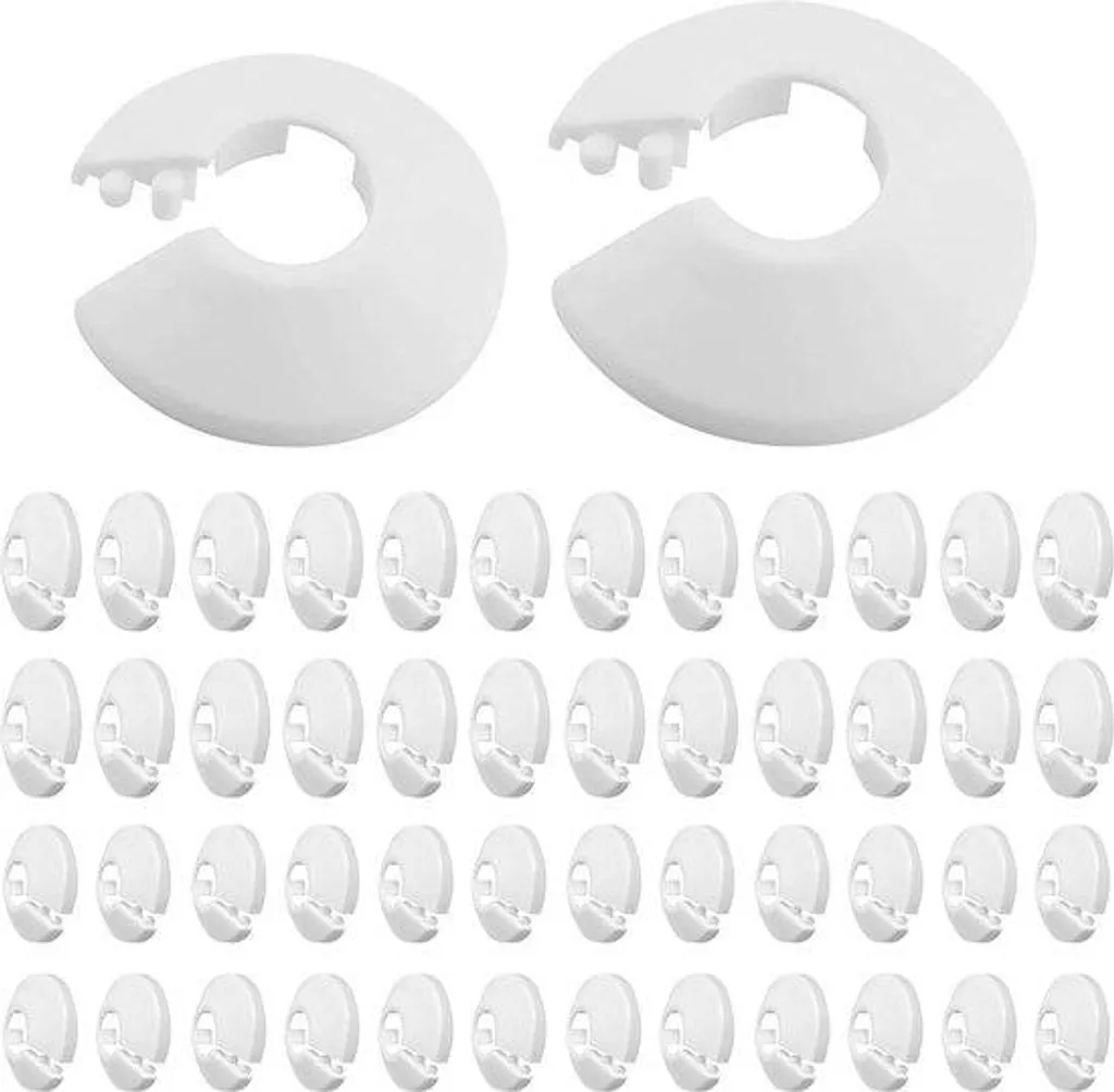 Rosaces de radiateur blanches en polypropylène 17-20 mm - Lot de 50