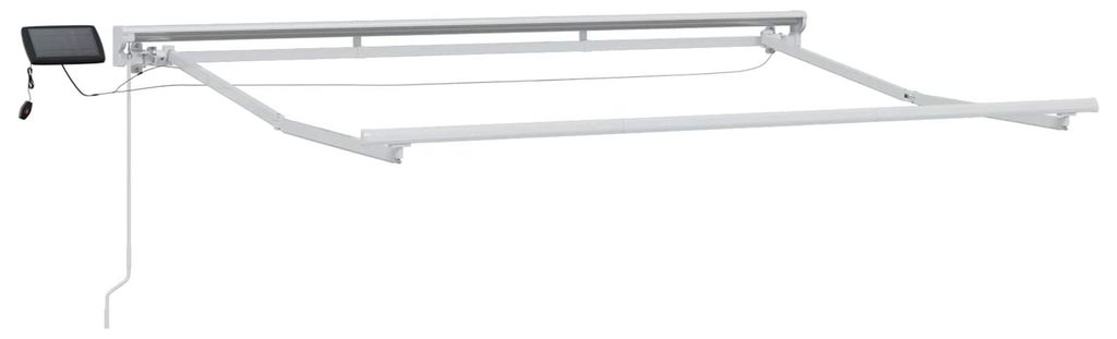 vidaXL Manueller Markisenrahmen mit LEDs Beige 3,5 x 2,5 m