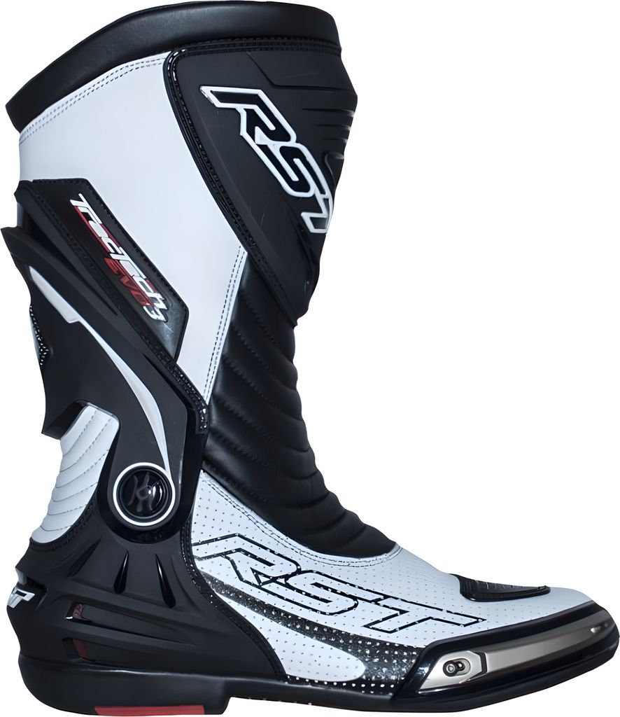 RST TracTech Evo 3 CE Boots Sports Leather - White Size 41