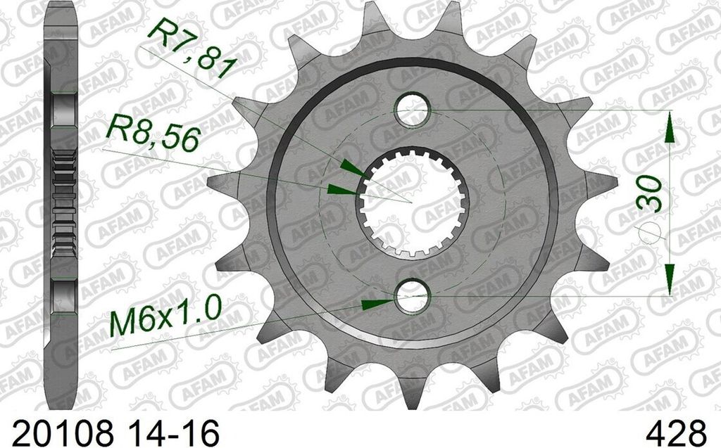 AFAM Standard Stahlritzel vorne 20108 - 428
