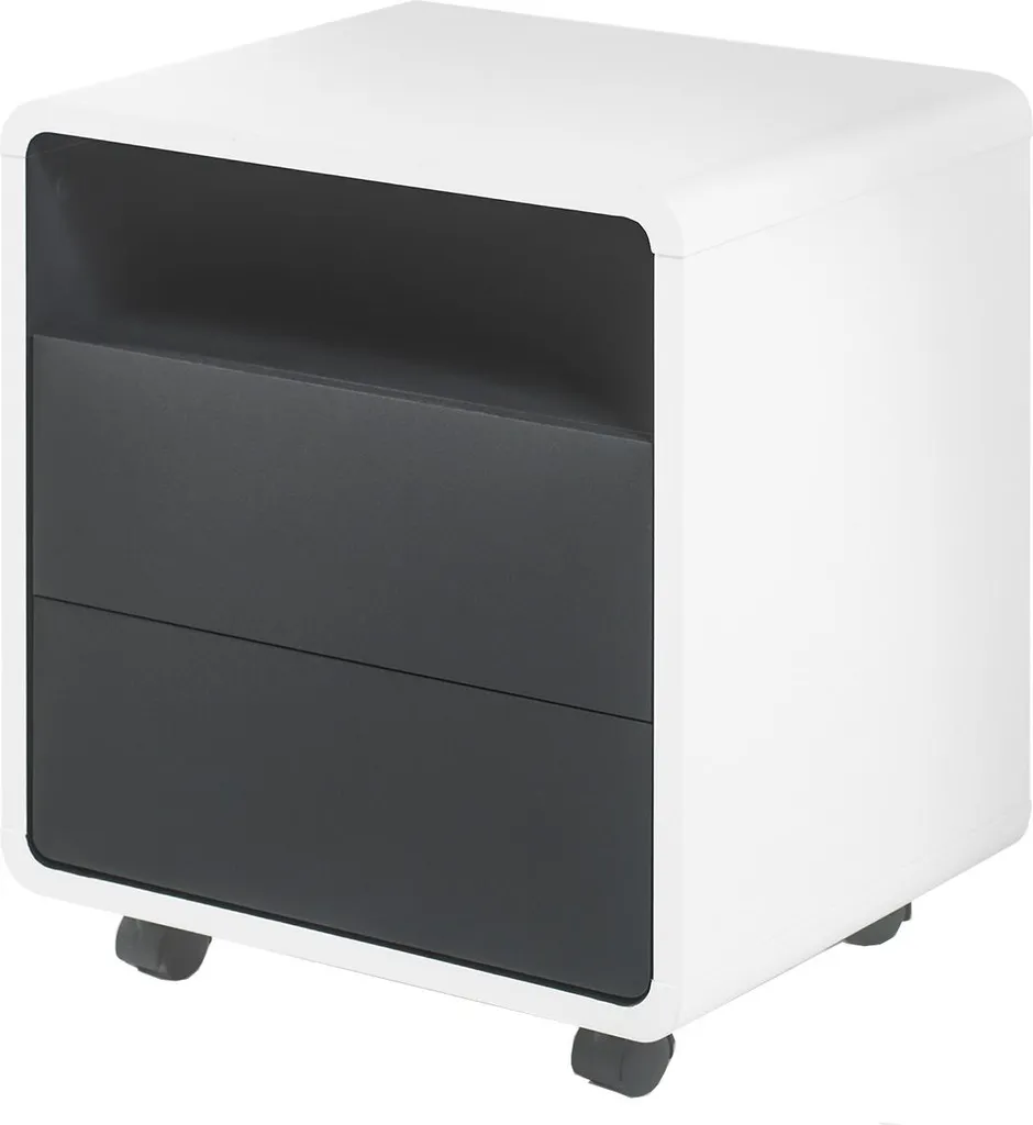 Aménager son Télétravail : Rollcontainer Blackpool Blanc Mat 55cm