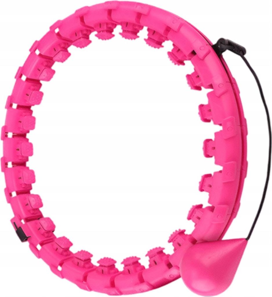 Fitness Hula Hoop mit Gewicht und Massage-Noppen zur Fettverbrennung, Rosa