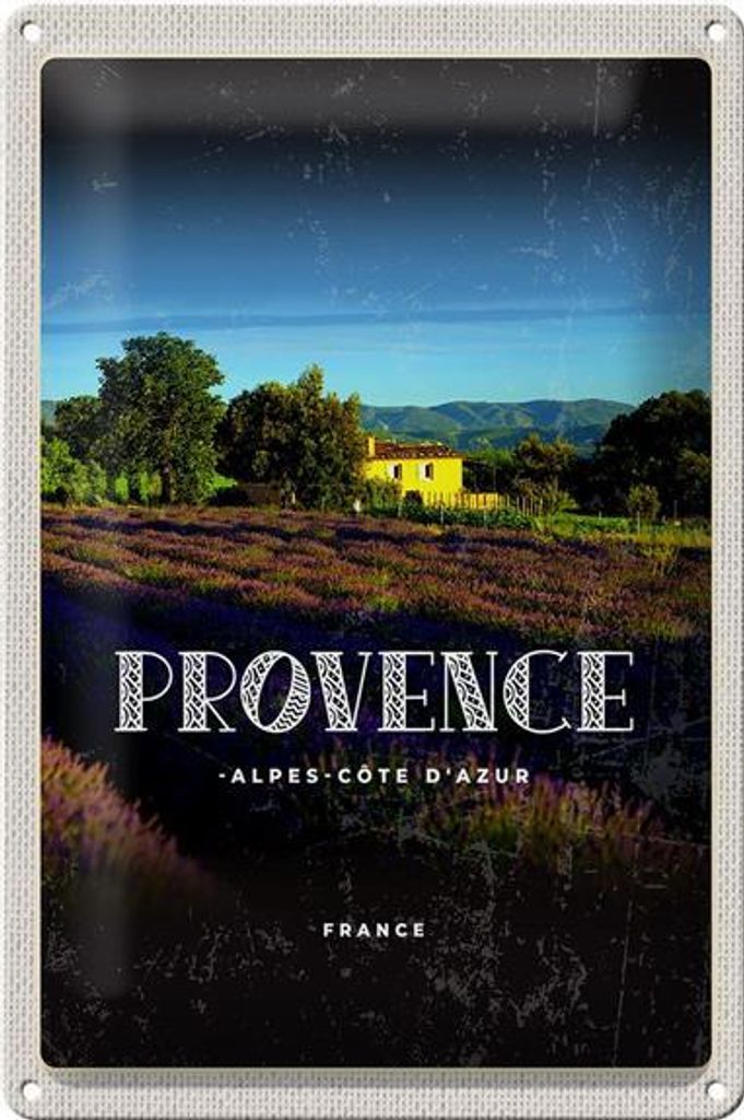 Blechschild Reise 20x30cm Provence-Alpes-Côte d'Azur France Produktbild 
