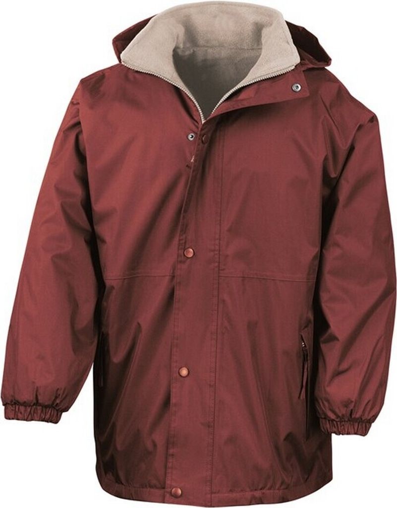 Result - Jacke wendbar für Herren/Damen Uni RW10199 (XXL) (Burgunderrot/Camel)