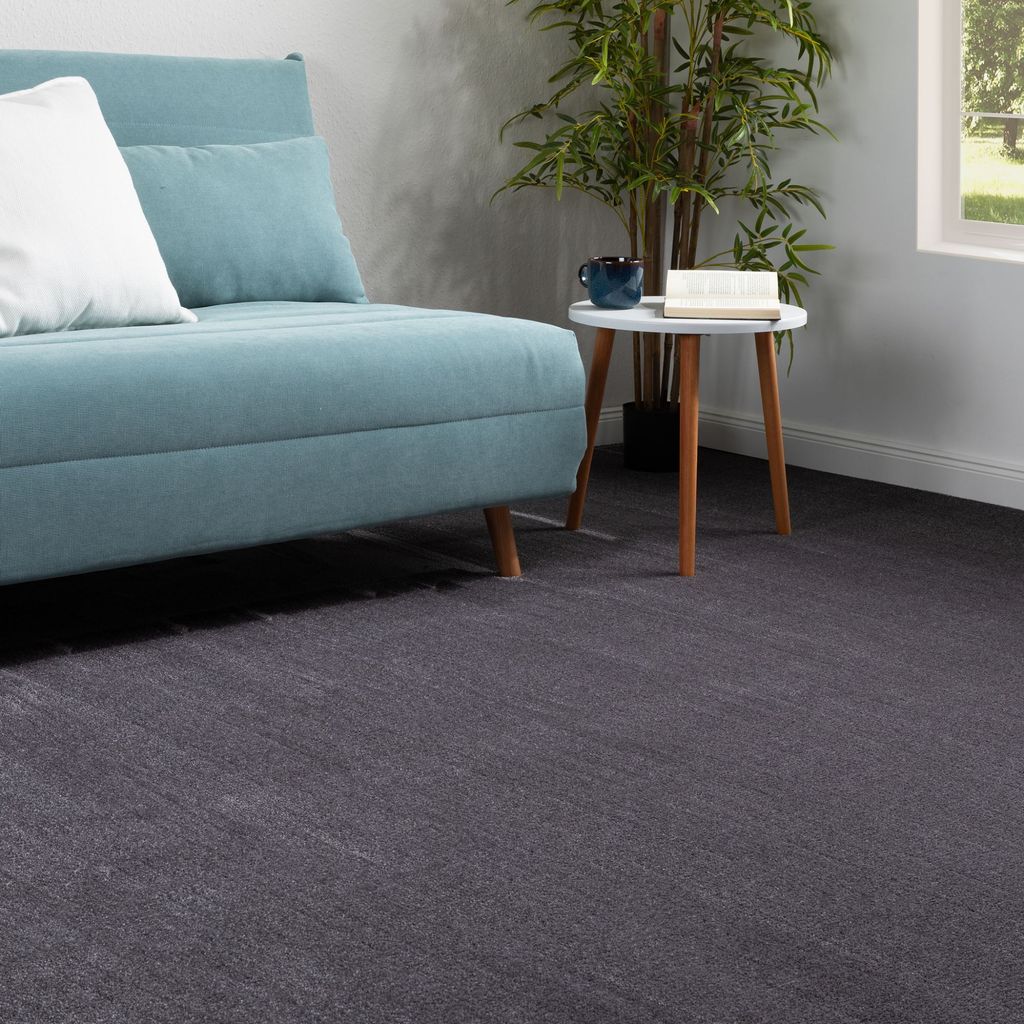 Steffensmeier Teppichboden Lipari Meterware | Auslegware für Kinderzimmer Wohnzimmer Schlafzimmer | Anthrazit, Größe: 300x200 cm