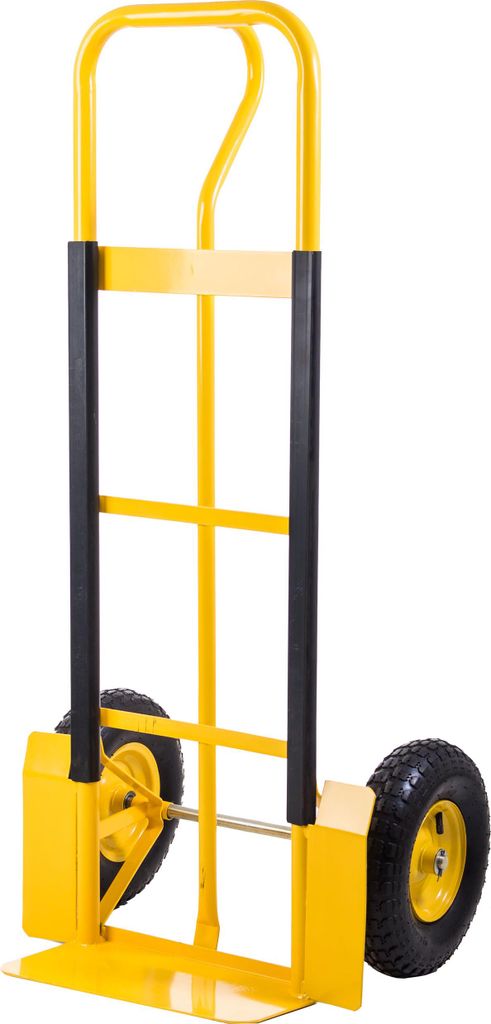 Wózek transportowy G21 Profi, 300 kg, pompowane koła, żółty Zdjęcie produktu 
