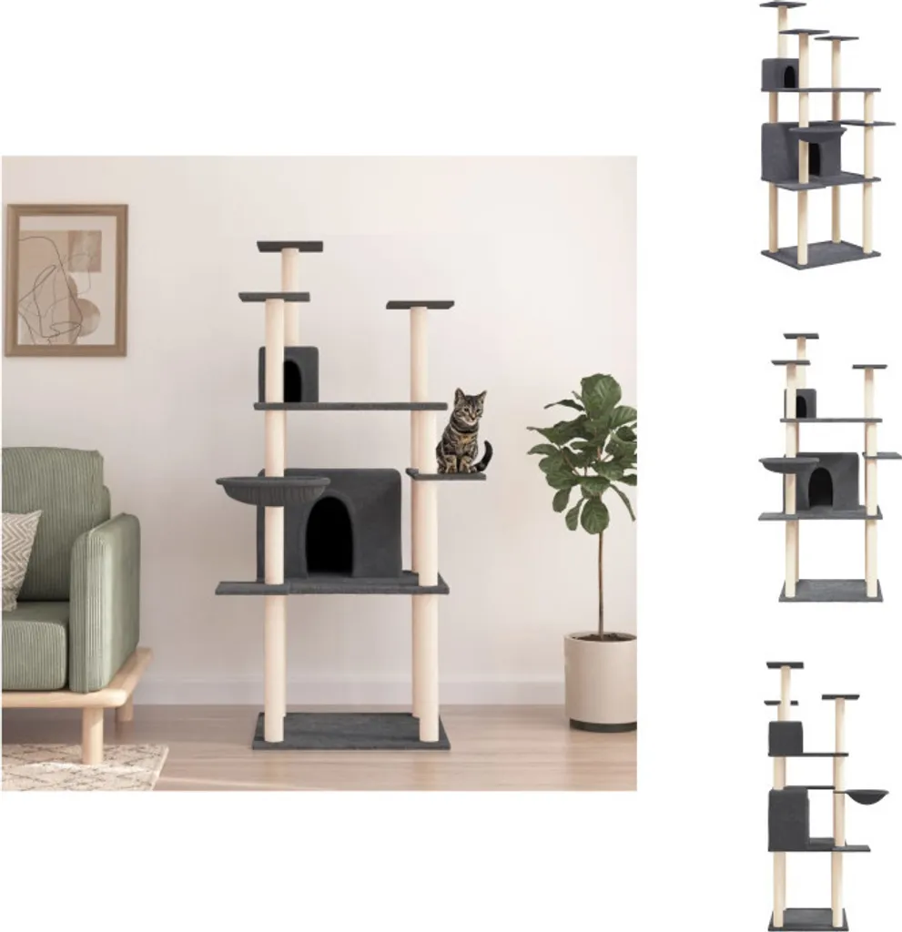 Offerta Albero Tiragraffi vidaXL 166 cm | Prezzo Outlet Grigio Scuro