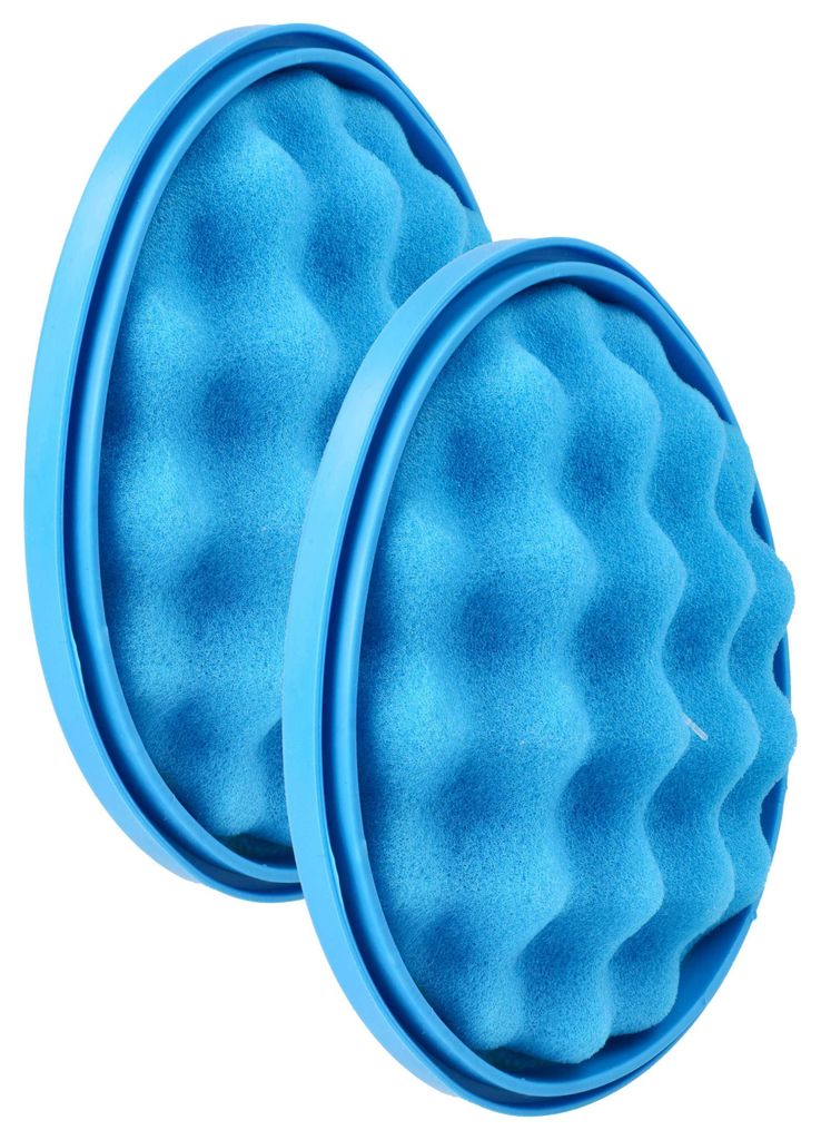 vhbw 2x Staubsaugerfilter kompatibel mit Samsung VC21F50VNAR/EG, VC21F50VNAR/EN Staubsauger - Schaumstofffilter, Vormotorfilter Blau Weiß