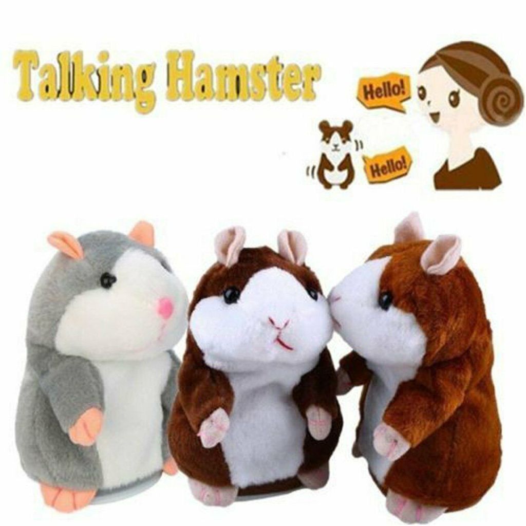 Neu Sprechende Hamster Kuscheltier Plüschtier Spielzeug Talking Toy Maus Rap Toy 