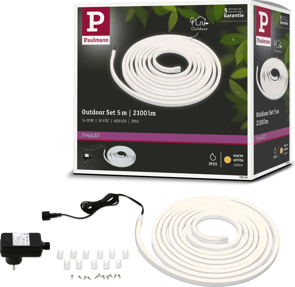 Paulmann SimpLED Outdoor Set Completo: Illuminazione Esterni IP65 5m