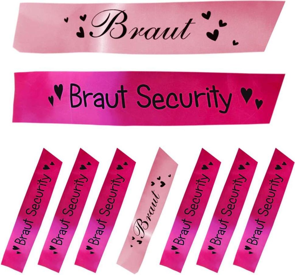 Oblique Unique Schärpe Braut + Braut Security Set JGA Hen Produktbild 
