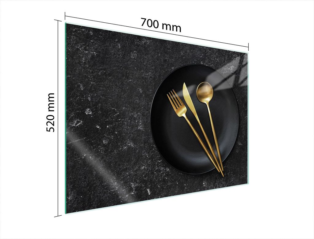 Glasschutzplatte Für Herd 70X52 Küche