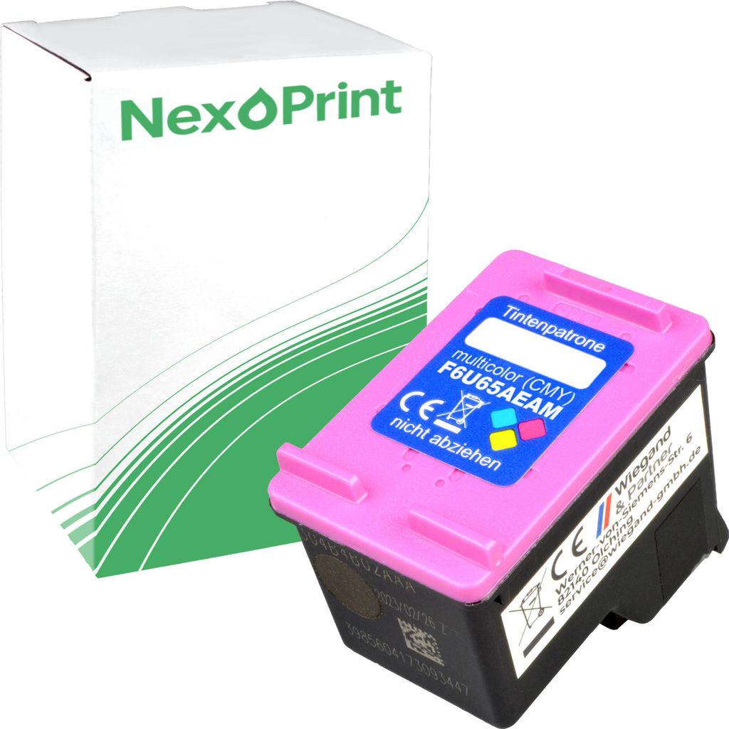 NexoPrint F6U65AE 302 CMY (Farbe) Druckerpatronen kompatibel zu HP DeskJet 3637 DeskJet 3638 DeskJet 3639 ca. 640 Seiten