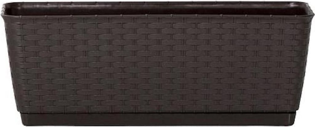 PROREGAL Blumentopf Rattan L-386mm W-154mm H-142mm 6lit.Rattola, Braun