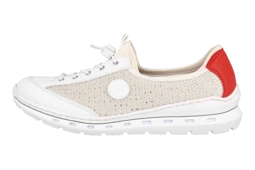 Rieker Damen Schnürschuhe sportlich weiß Gr. 42