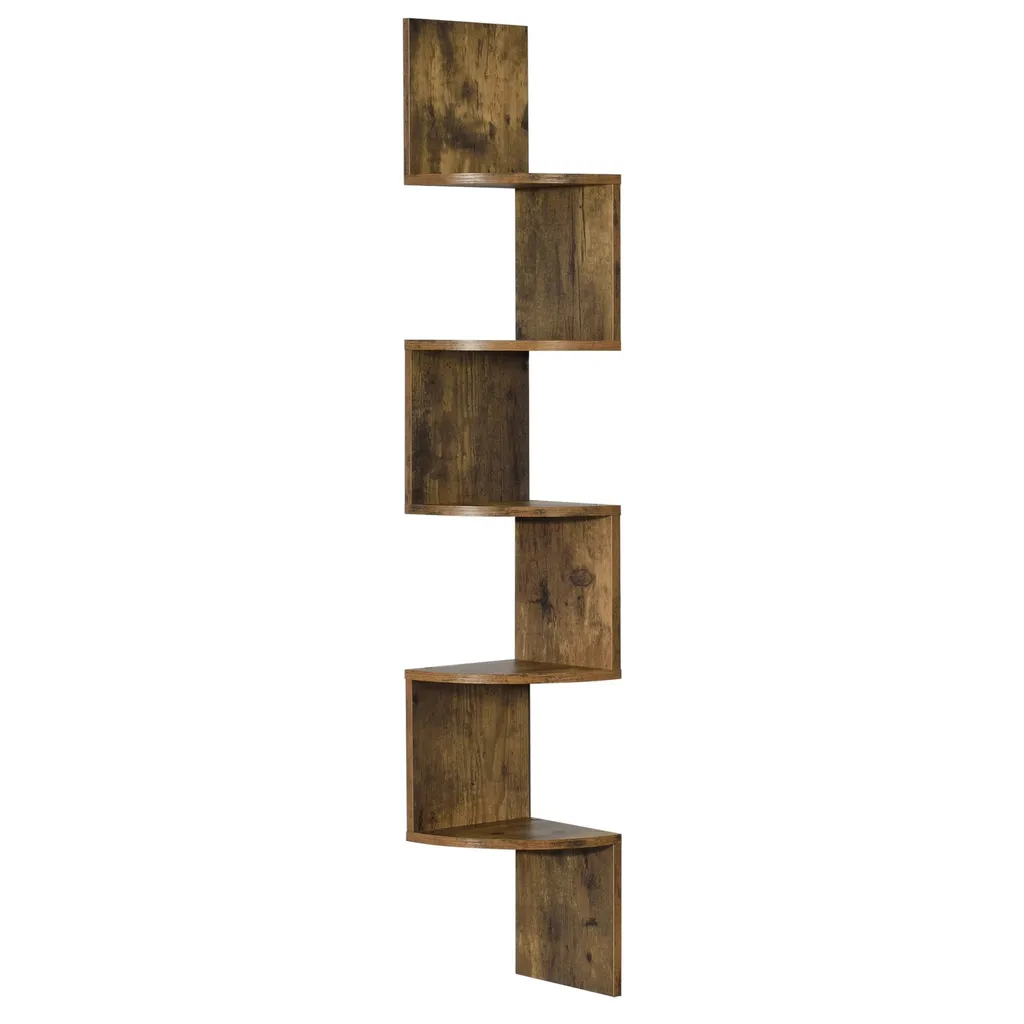 Mensola Moderna Vaughn Noce 123x19,5x19,5 cm - Occasione Design